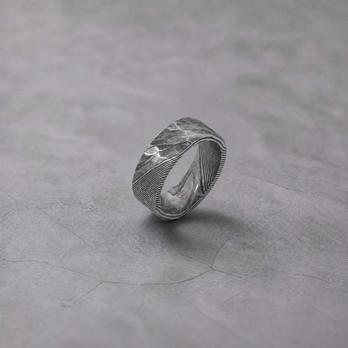 RAVENSTONE VALHALLA — Bague Acier Damas 8 mm